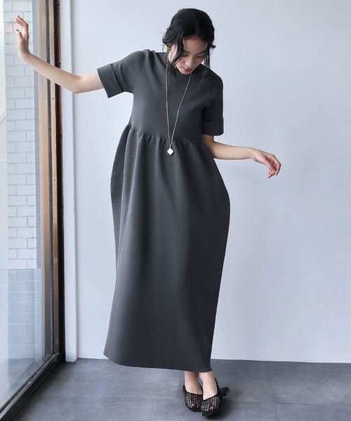 ELFRANK ワンピース 「2025AW」半袖コクーンニットワンピース