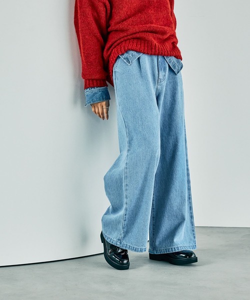 「LEPSIM」 デニムパンツ LARGE ブルー レディース