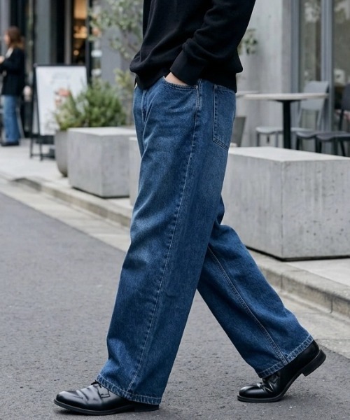 Hanes（ヘインズ） ワイドパンツ ジーンズ Hanes/へインズ WIDE FIT 