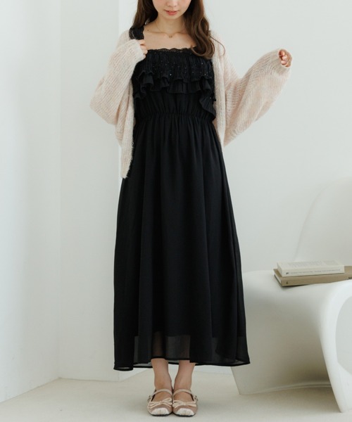 極美品✨14万 フォクシー ブラックペタル フリルオーガンジーワンピースドレス flower ワンピース ペタルフリルワンピース : ZOZOTOWN Yahoo!店
