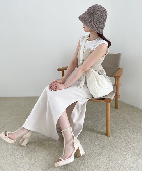 「Heather」 半袖カットソー FREE アイボリー レディース_画像3