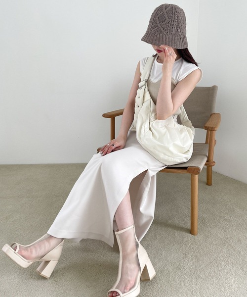 「Heather」 半袖カットソー FREE アイボリー レディース_画像4