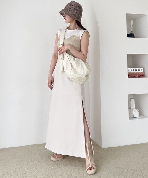 「Heather」 半袖カットソー FREE アイボリー レディース_画像5