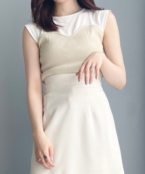 「Heather」 半袖カットソー FREE アイボリー レディース_画像7