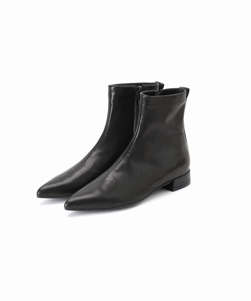 美品　LE TALON GRISE 6cm レザーソフトブーティ　23.5 GRISE6cmレザーソフトブーティ（ブーティ・ショートブーツ）｜LE TALON