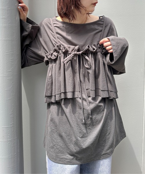 PILIT tシャツ マルチway ビスチェSETプルオーバー レディース