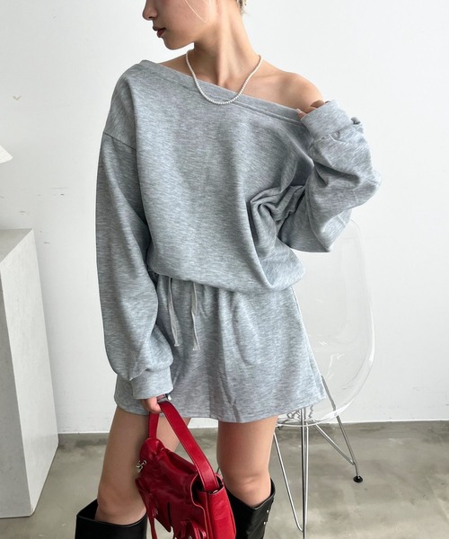 セットアップ SW オフショルスウェットセットアップ レディース