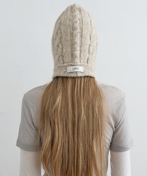 Kijun（キジュン） ニット帽 ニットキャップ Cable Knit Balaclava