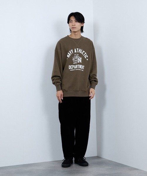 NAVY トレーナー スウェット 裏起毛ウォッシュバルーントレーナー