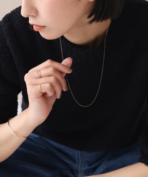 Lilas ネックレス シャインカットアズキチェーンネックレス 50cm K10