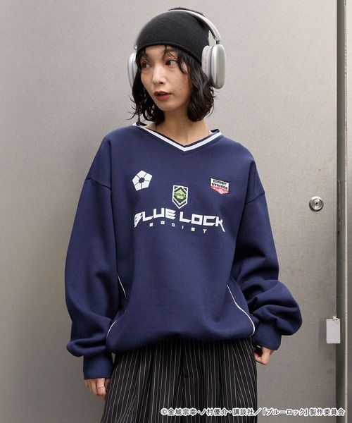 j*m様 グラフィックプリント ネイビー スウェット MONO-MART（モノマート） トレーナー スウェット 「ブルーロック」別注