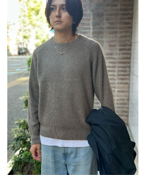エストネーション ニット ESTNATION / コットンポリエステル モックネックニット｜ESTNATION