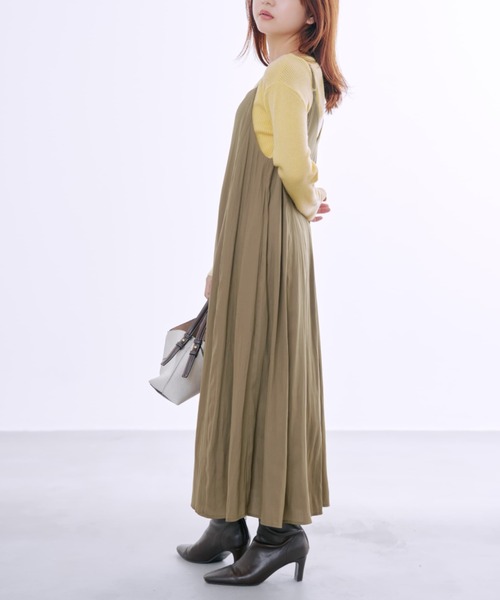 COHINA（コヒナ） ワンピース 2wayとろみキャミワンピース 「低身長