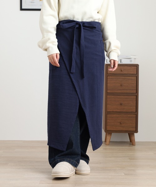 【美品】フランス EMステッチ×トワルドジュイ ギャルソンエプロン[506] 美品】フランス EMステッチ×トワルドジュイ ギャルソンエプロン[506