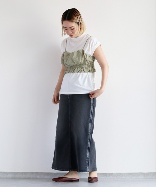 「cepo」 デニムスカート L ブルー レディース_画像2