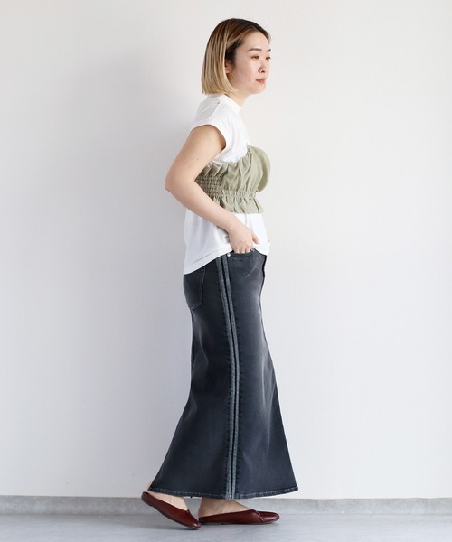 「cepo」 デニムスカート L ブルー レディース_画像3