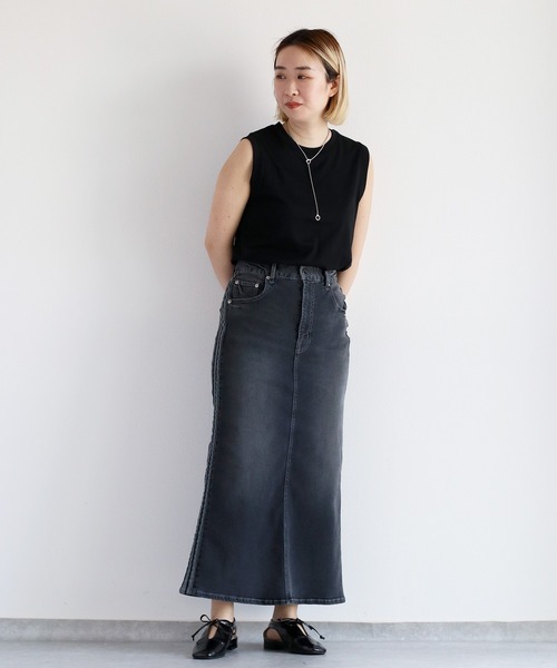 「cepo」 デニムスカート L ブルー レディース_画像9