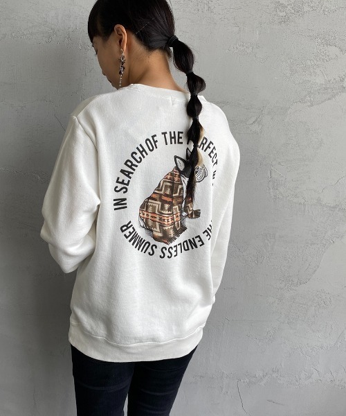 「The Endless Summer」 スウェットカットソー X-LARGE ブルーグレー レディース_画像9