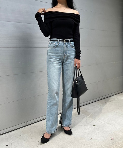 「MODE ROBE」 長袖ニット FREE ブラック レディース_画像2