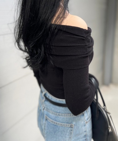 「MODE ROBE」 長袖ニット FREE ブラック レディース_画像4