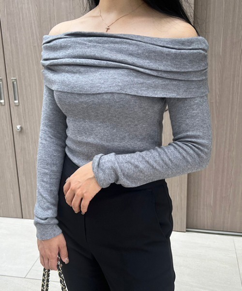 「MODE ROBE」 長袖ニット FREE ブラック レディース_画像6