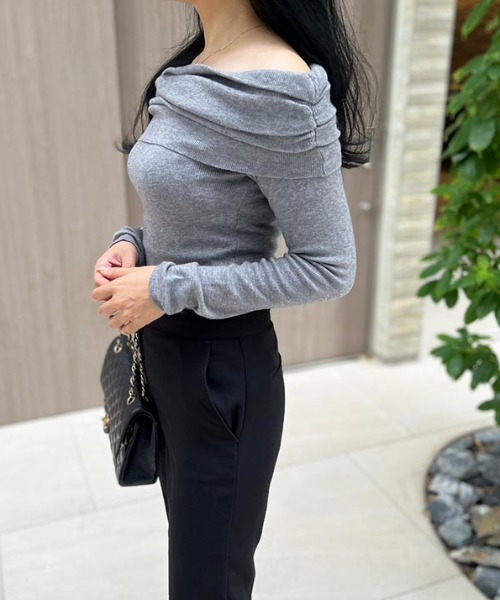 「MODE ROBE」 長袖ニット FREE ブラック レディース_画像9