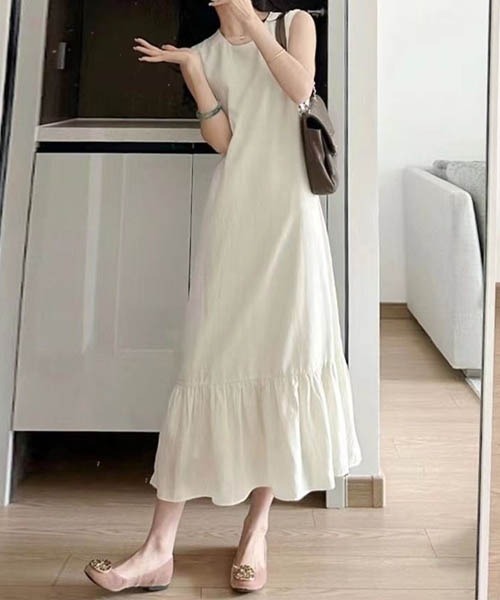 「gossip！ロサンゼルス」 ノースリーブワンピース FREE アイボリー レディース_画像5