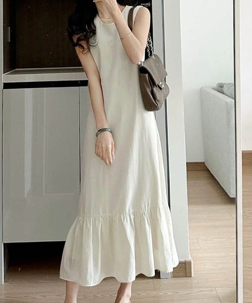 「gossip！ロサンゼルス」 ノースリーブワンピース FREE アイボリー レディース_画像9