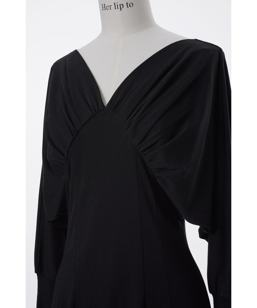 Her lip to 「Her to」 長袖ワンピース S ブラック レディース