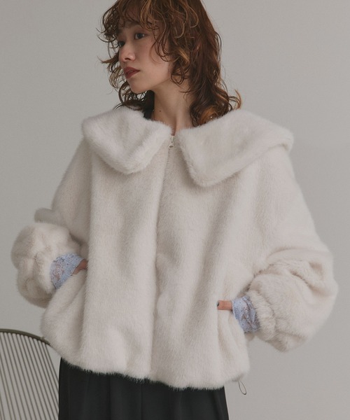 ad thie（アドティエ） コート アウター ラビットファー調 ショート