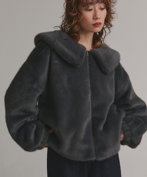 ad thie（アドティエ） コート アウター ラビットファー調 ショート
