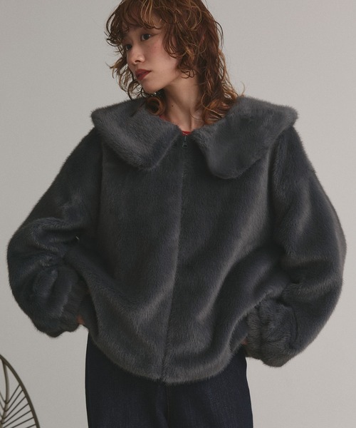 ad thie（アドティエ） コート アウター ラビットファー調 ショート