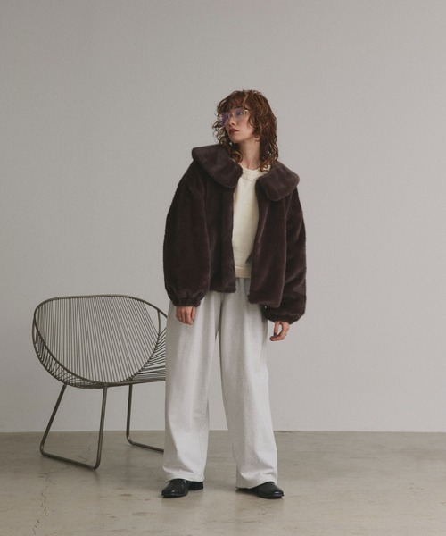 ad thie（アドティエ） コート アウター ラビットファー調 ショート