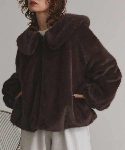ad thie（アドティエ） コート アウター ラビットファー調 ショート