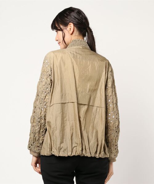 「H.A.K」 ナイロンブルゾン FREE ベージュ レディース_画像4