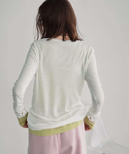 Auntie Rosa Holiday（アンティローザホリデー） tシャツ シアーリブ
