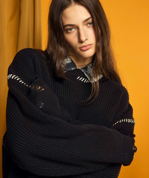 MAISON SPECIAL（メゾンスペシャル） 長袖ニット 0 チャコールグレー