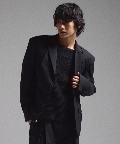 GRANCY セーター ニット 「GRANCY」Pierced Damage Knit / ピアス