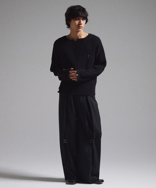 GRANCY セーター ニット 「GRANCY」Pierced Damage Knit / ピアス