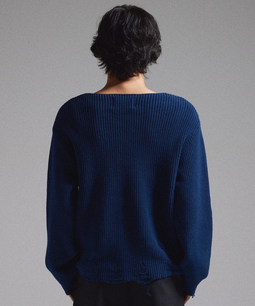 GRANCY セーター ニット 「GRANCY」Pierced Damage Knit / ピアス