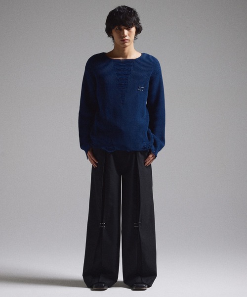GRANCY セーター ニット 「GRANCY」Pierced Damage Knit / ピアス