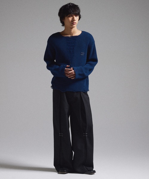 GRANCY セーター ニット 「GRANCY」Pierced Damage Knit / ピアス