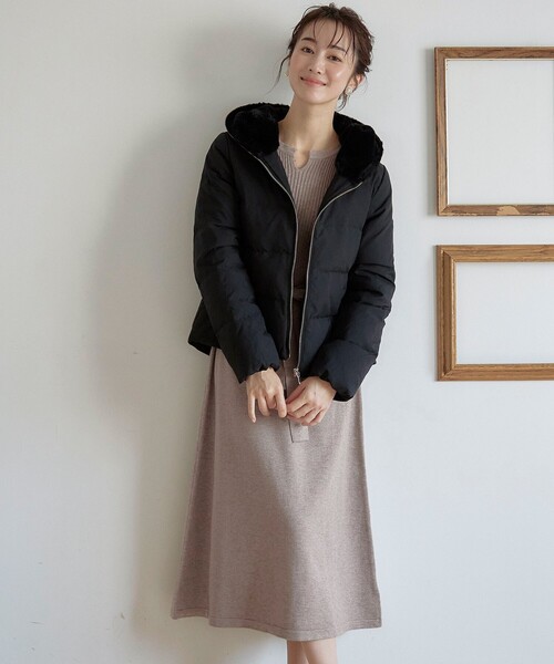 「Tiaclasse」 ニットワンピース 13号 パープル レディース_画像8