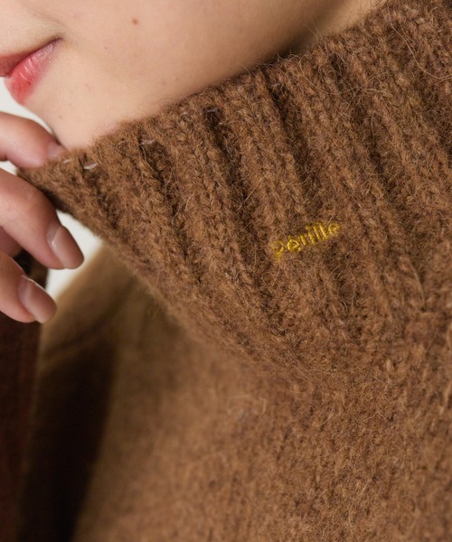 pual ce cin ニット セーター アルパカ混ハイネックニットプルオーバー