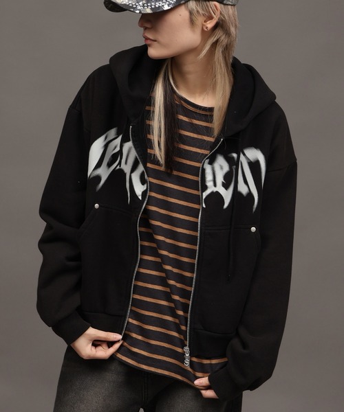 SEQUENZE パーカー 「SEQUENZ/シークエンズ」SQNZ BLUR LOGO ZIP PK