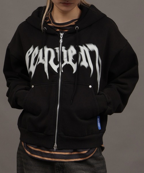 パーカーなんですけど SEQUENZE パーカー 「SEQUENZ/シークエンズ」SQNZ BLUR LOGO ZIP PK