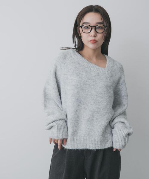 SENSE OF PLACE by URBAN RESEARCH ニット セーター アシメネック