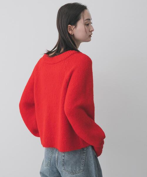 レディース ニット 赤色 SENSE OF PLACE by URBAN RESEARCH ニット セーター アシメネック