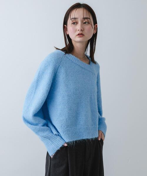 SENSE OF PLACE by URBAN RESEARCH ニット セーター アシメネック