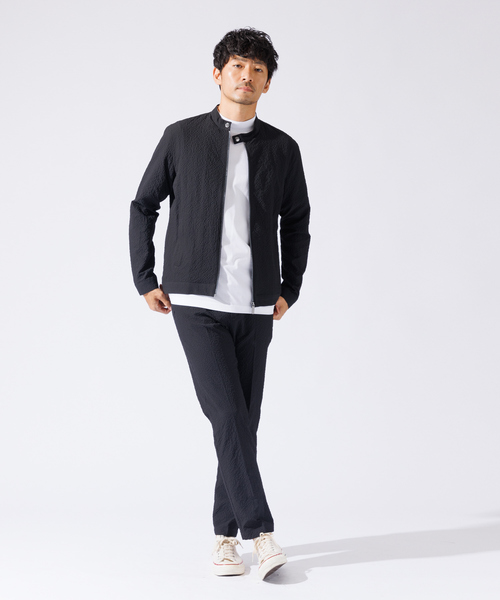 「ABAHOUSE GRAY」 スラックス 46 ネイビー メンズ_画像3